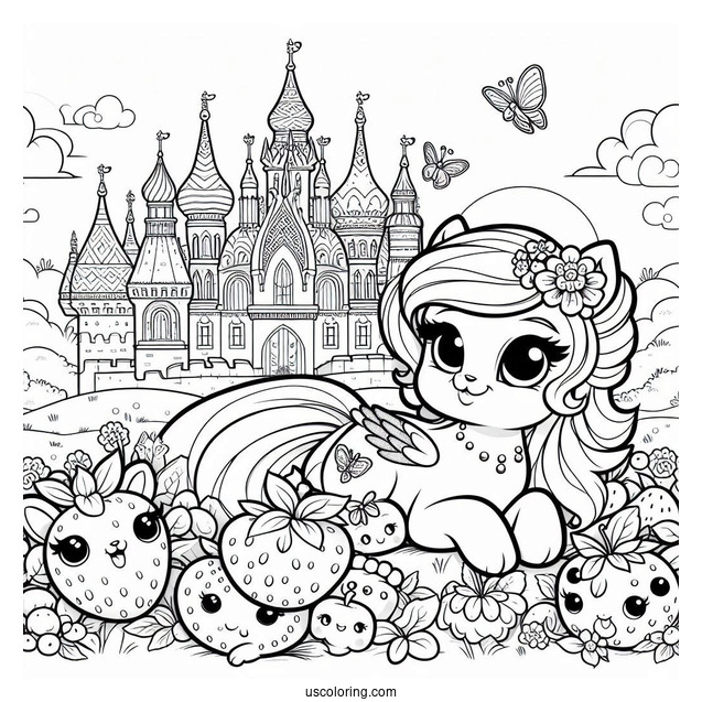 Palace Pets Coloring Page Of Simple Berry Palace Pets For Preschoolers