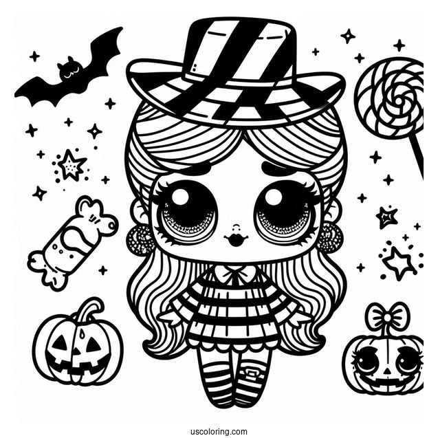 Halloween LOL Surprise Coloring Sheet
