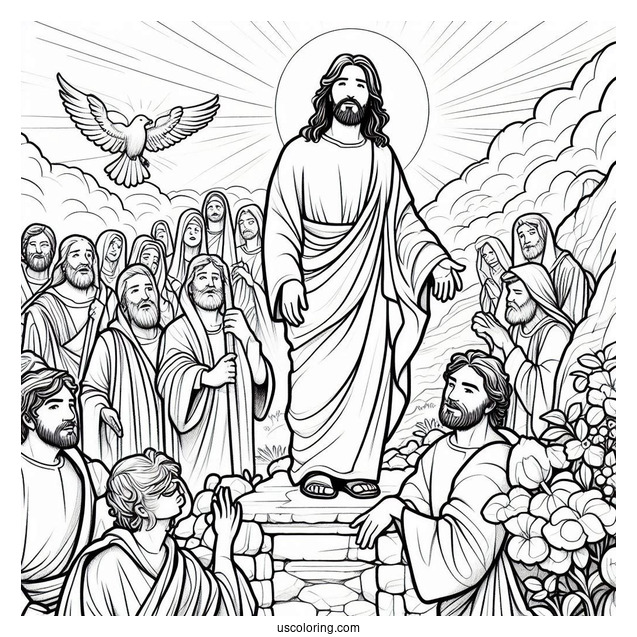 Jesus Resurrection Coloring For Kids