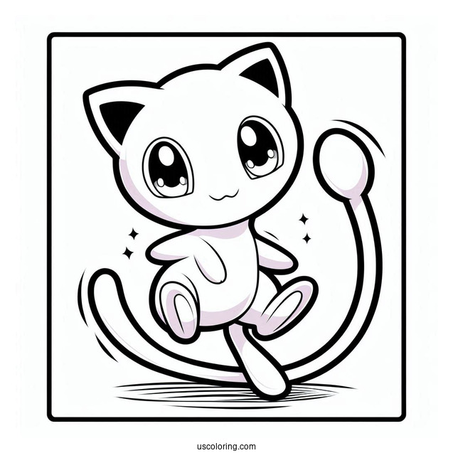 Mew Coloring Page Psywave Pokemon Card