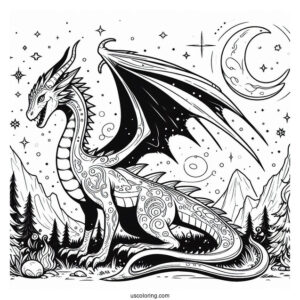 Night Fury Dragon Coloring Sheet