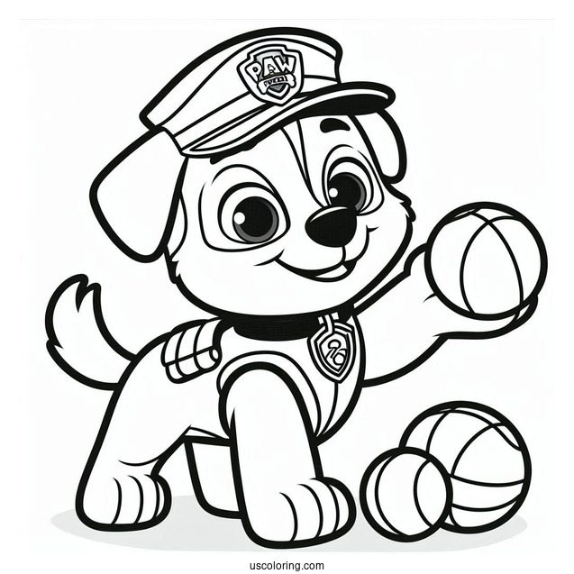 Coloring Page Of Zuma From Paw Patrol