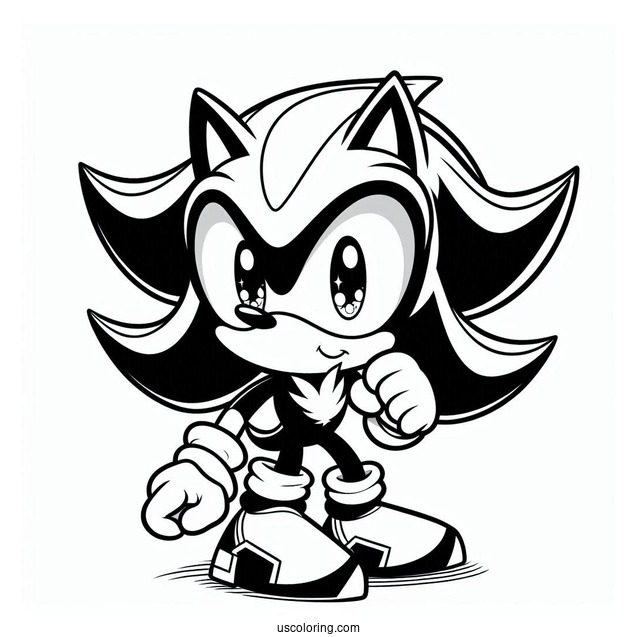 Shadow Coloring Page The Hedgehog In Angel Island