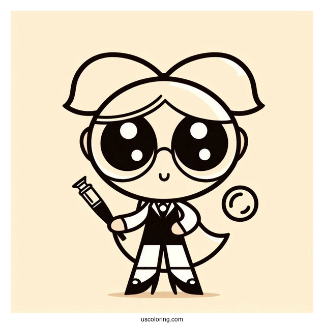 Professor Utonium Character Coloring Sheet