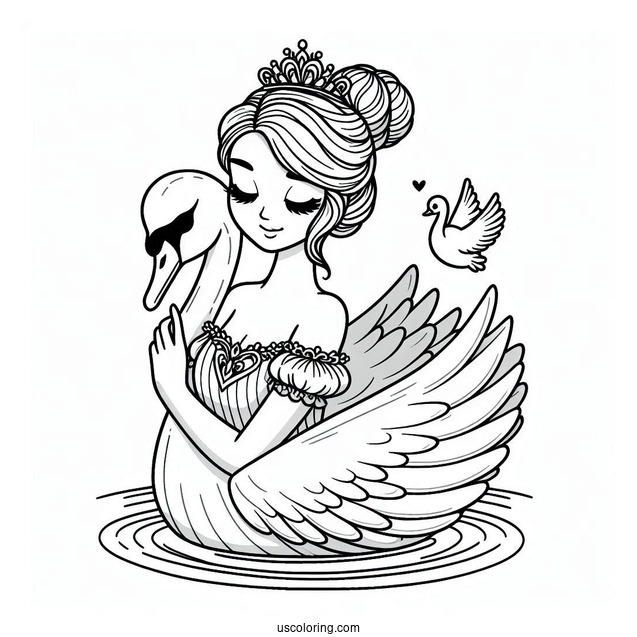 Swan Princess Coloring Page Of Odette