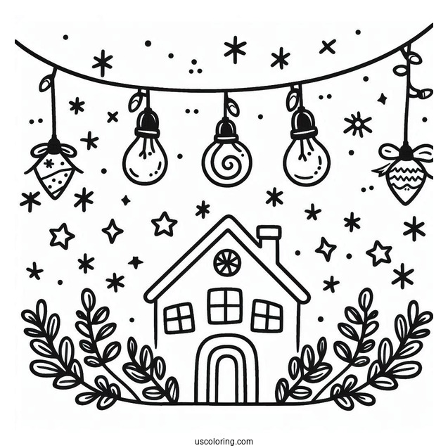 Easy To Color Christmas Lights