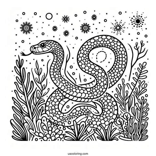 Coral Snake Coloring Sheet