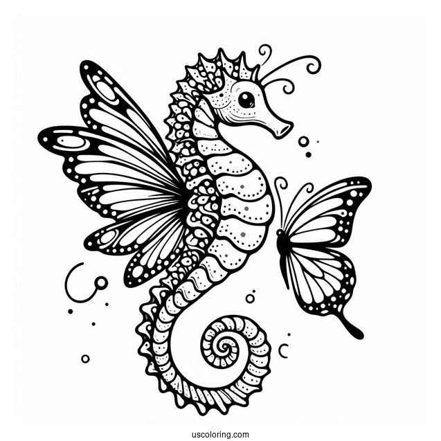 Seahorse With Butterfly Wings