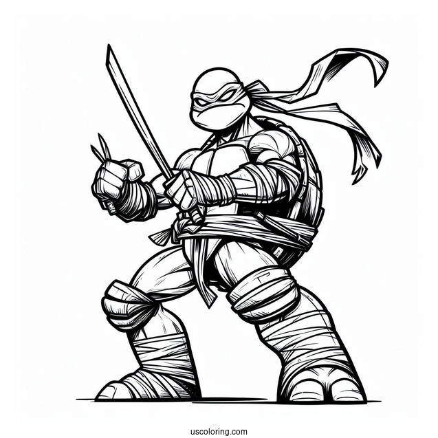 Ninja Turtles Coloring Page Of Simple Traximus