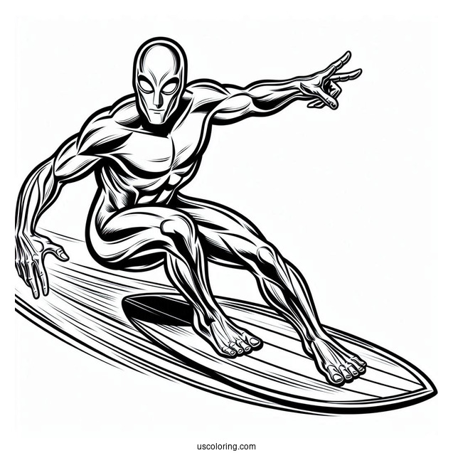 Coloring Page Of Silver Surfer