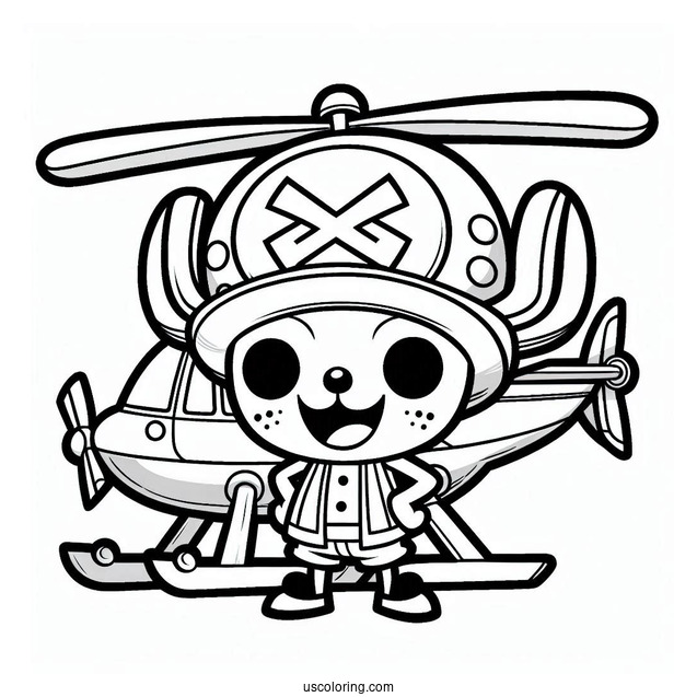 One Piece Coloring Page Of Tony Tony Chopper For Preschoolers
