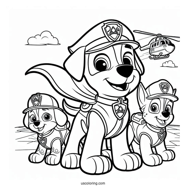 Mighty Pups Super Paws Coloring Sheet