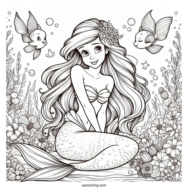 The Little Mermaid Poster Coloring Page