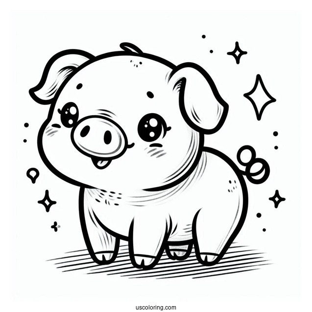 Smiling Cute Baby Pig