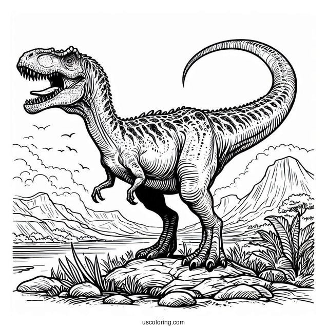 Powerful Kentrosaurus Coloring Page