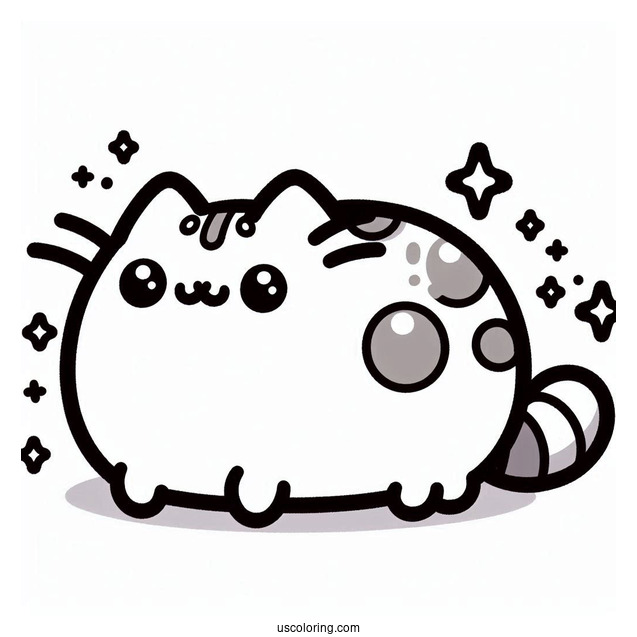 Cute Pusheen Bulbasaur To Color