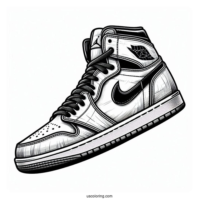 Nike Coloring Page Of Air Jordan Poster