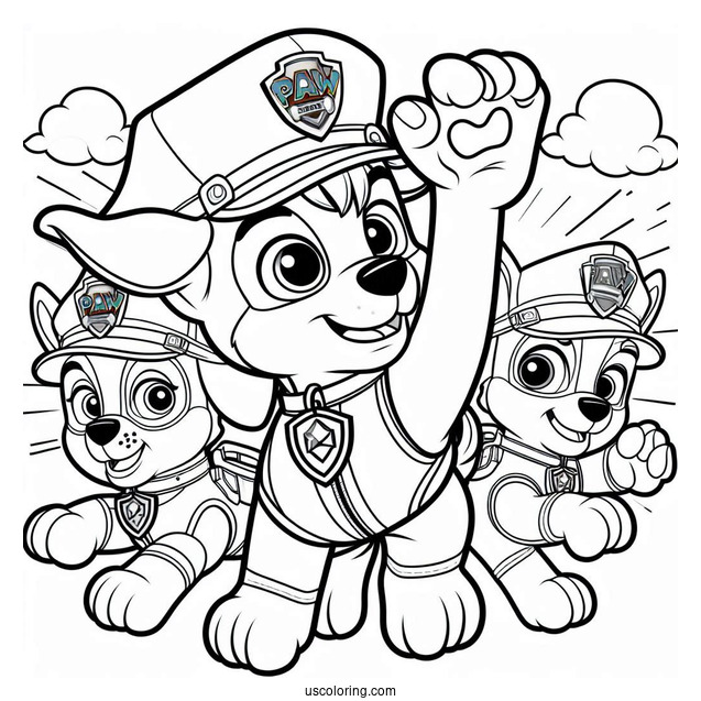 Mighty Pups Super Paws Coloring Sheet