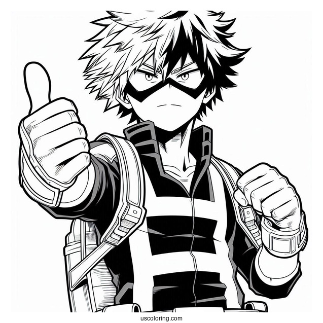 My Hero Academia Coloring Page Of Shouto Todoroki For Kids