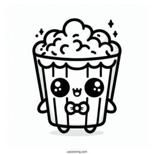 Cute Popcorn Shopkins Coloring In For Kids