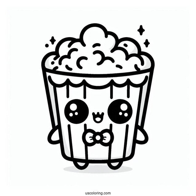 Cute Popcorn Shopkins Coloring In For Kids