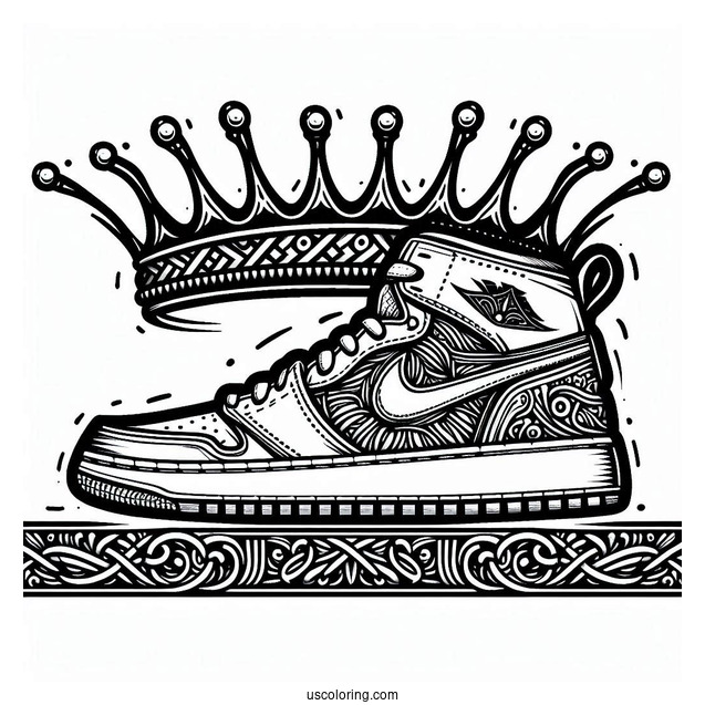 Nike Coloring Page Of King Of Kicks