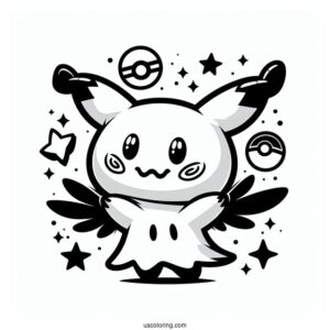 Coloring Sheet Of Mimikyu