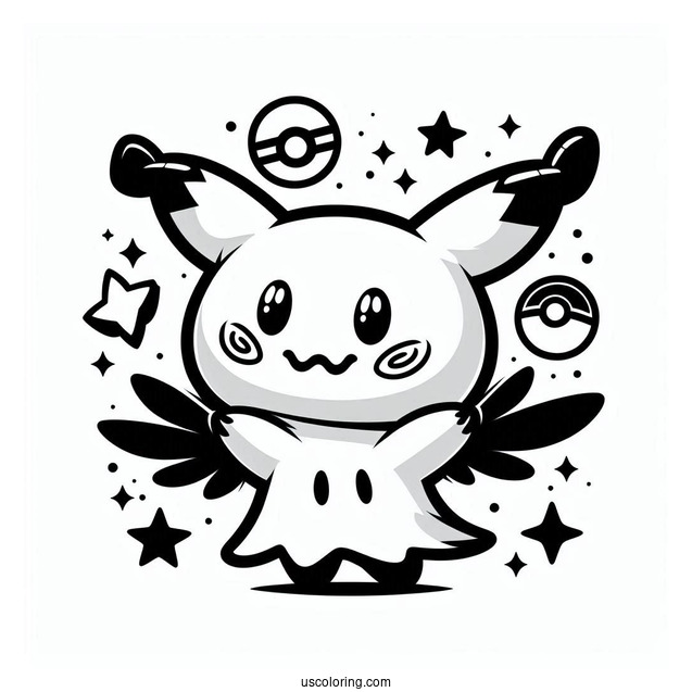 Coloring Sheet Of Mimikyu