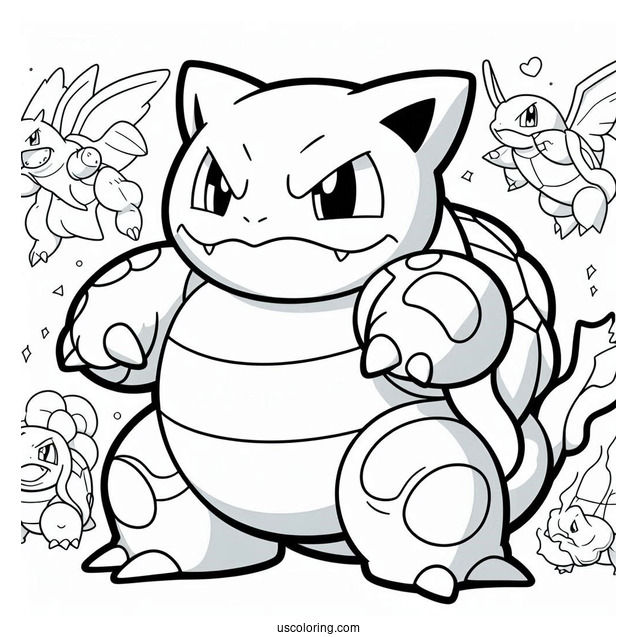 Coloring Sheet Of Blastoise