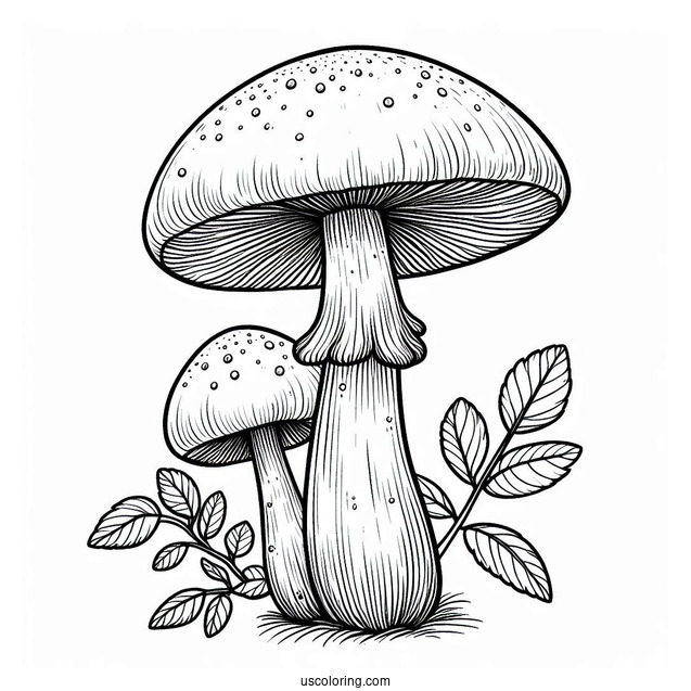 Honeycup Mushroom Coloring Page