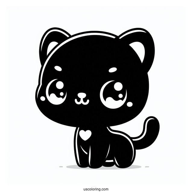 Cute Kawaii Black Panther For Kids