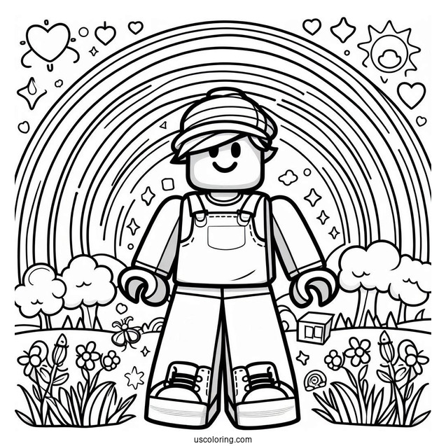 Coloring Page Of Roblox Rainbow Friends