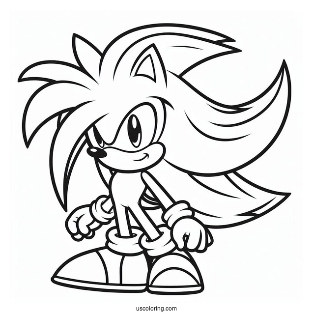 Detailed Outline Of Silver the Hedgehog