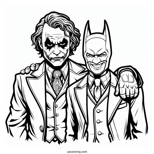 Batman And The Joker Coloring Page