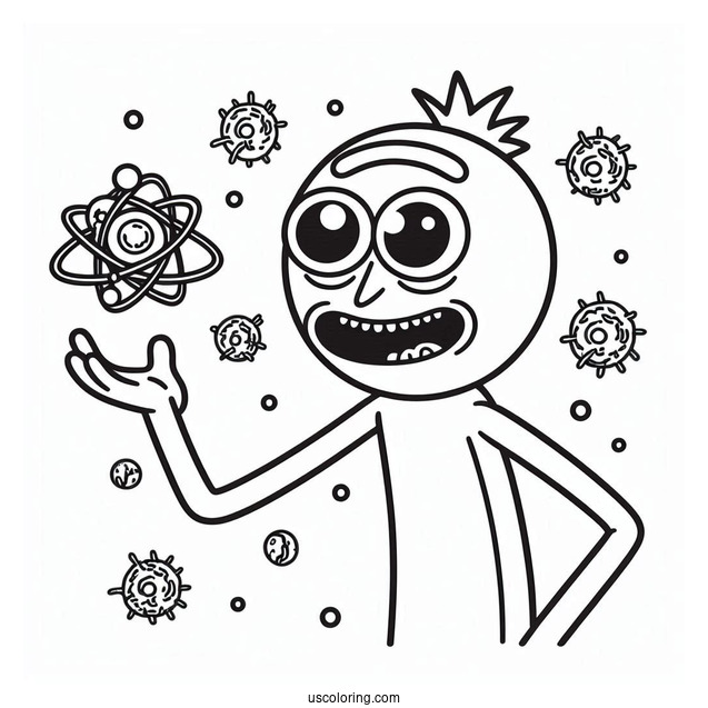 Mr. Meeseeks Coloring Page