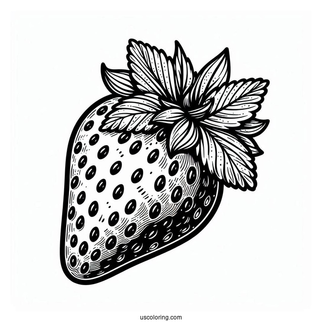 Big Juicy Strawberry To Color