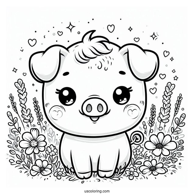 Smiling Cute Baby Pig