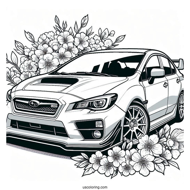 Subaru WRX Car Coloring Page