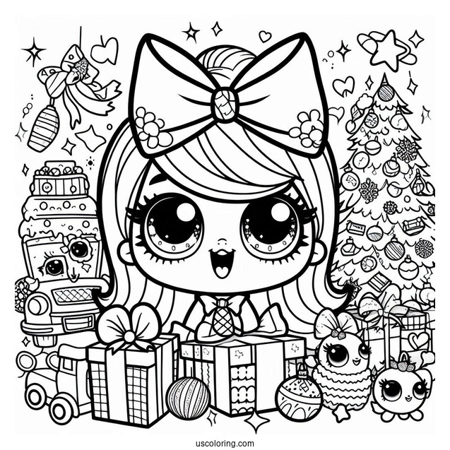 LOL Surprise Christmas Coloring Sheet