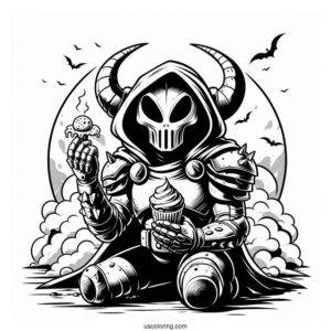Detailed Black Doom Coloring In