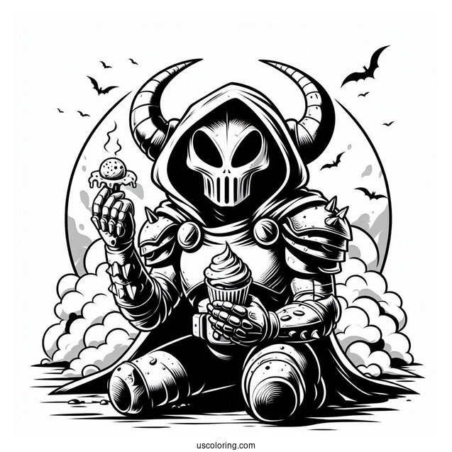 Detailed Black Doom Coloring In