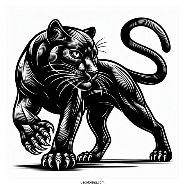 Black Panther With Claws Out