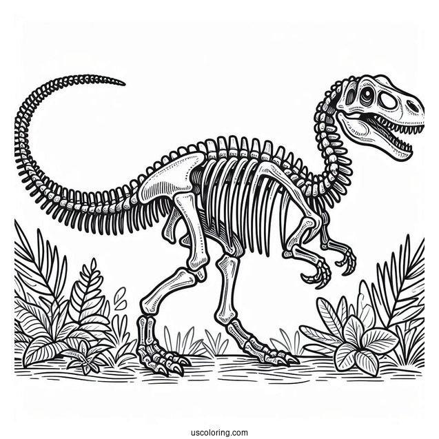 Spinosaurus Coloring Page Skeleton