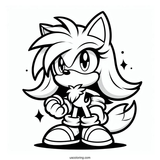 Blaze the Cat With Hair Up