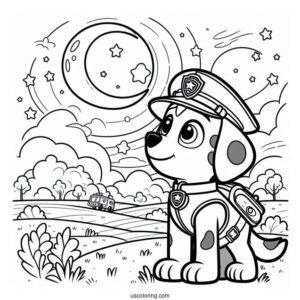 Simple Coloring Sheet Of Sky From Paw Patrol