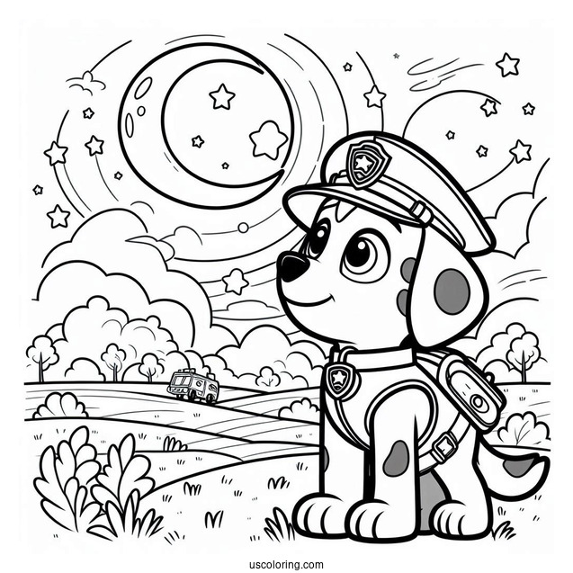 Simple Coloring Sheet Of Sky From Paw Patrol
