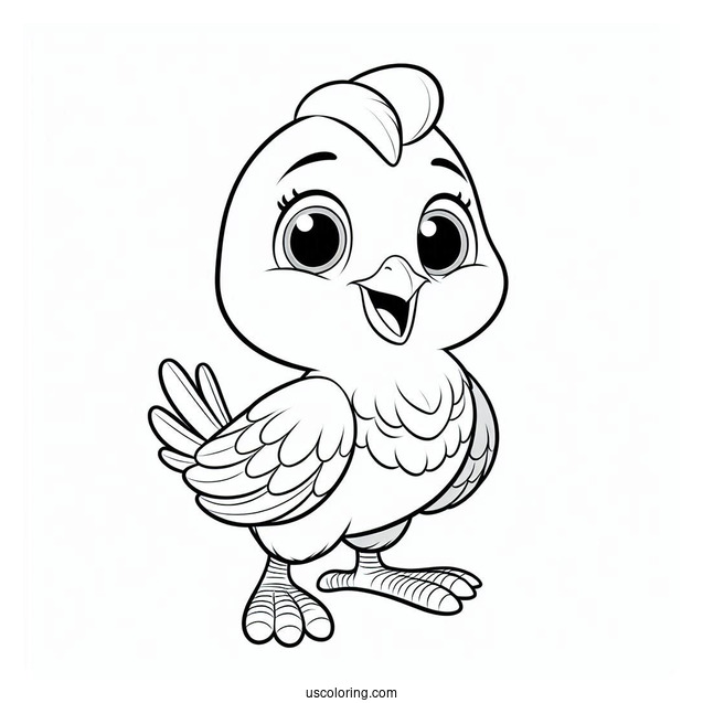 Coloring Page Of Ace Cluck From Chicken Little