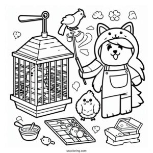 Roblox Pet Simulator Coloring Page Easy