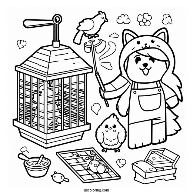 Roblox Pet Simulator Coloring Page Easy