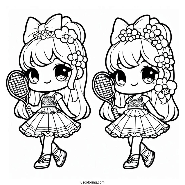 Princess Daisy Coloring Page In Cute Tennis Outfit